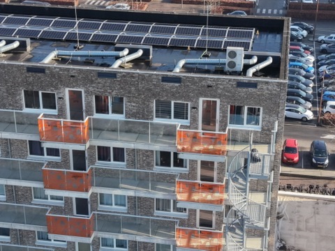 Appartementencomplex gevelinspectie