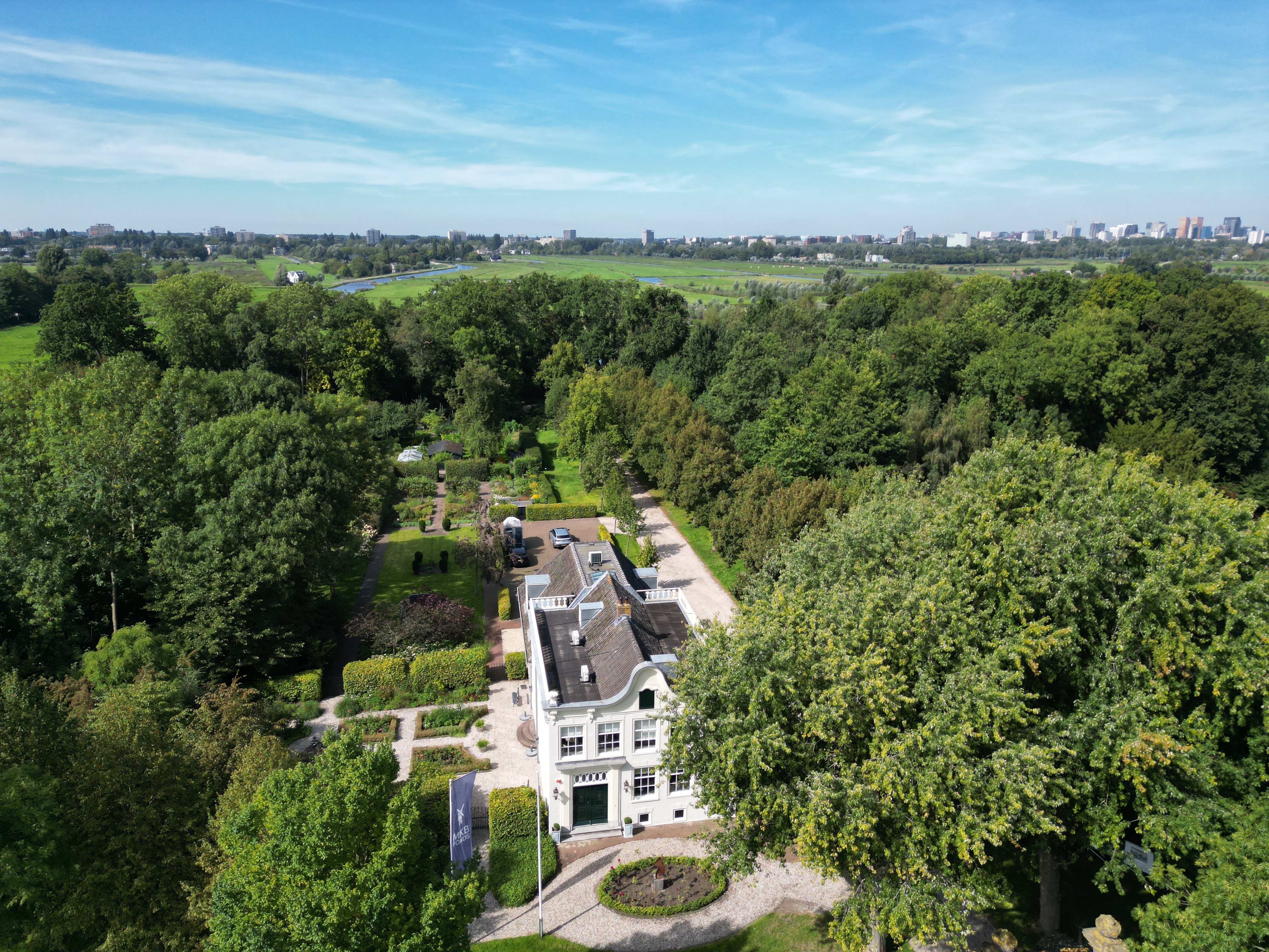 Aerial drone foto van Amsterdam